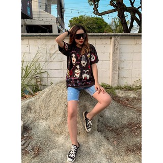 เสื้อยืดover print แต่งขาด