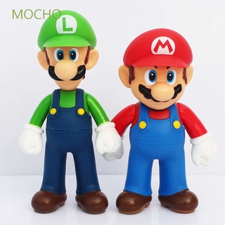 MOCHO ฟิกเกอร์การ์ตูน ของเล่นเด็ก อะนิเมะ Super Mario Bros. ฟิกเกอร์แอ็กชั่นสะสม รูปปั้นเห็ด Mario ประดับบ้าน