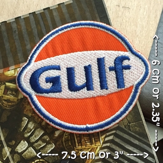 Nos NGK Gulf ตัวรีดติดเสื้อ อาร์มรีด อาร์มปัก ตกแต่งเสื้อผ้า หมวก กระเป๋า แจ๊คเก็ตยีนส์ Racing Embroidered Iron on Pa...