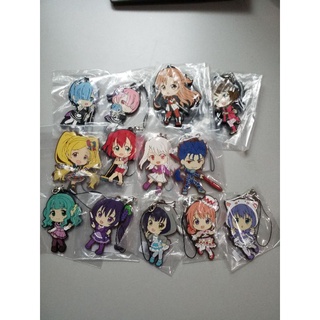 พวงกุญแจยางอนิเมะ rubber strap anime คละแบบสุ่ม