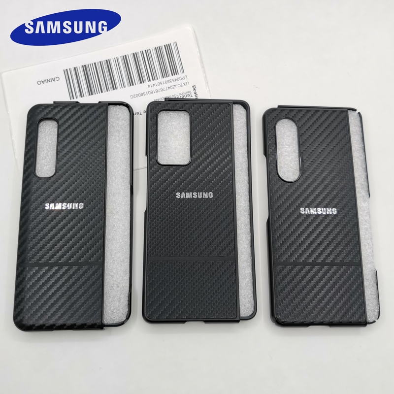 เคสโทรศัพท์ PC คาร์บอนไฟเบอร์ บาง พับได้ สําหรับ Samsung Galaxy Z Fold 1/2/3 5G