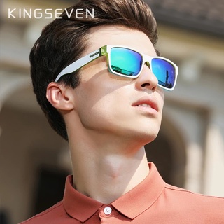 Kingseven แว่นตากันแดด เลนส์กระจกโพลาไรซ์ 9 สี สําหรับผู้ชาย และผู้หญิง