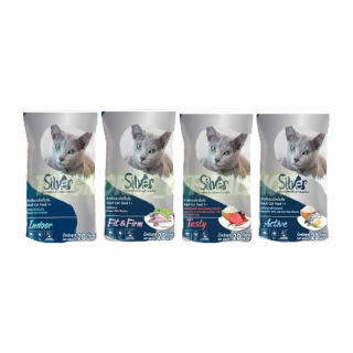 [ส่งฟรี] silver ซิลเวอร์ อาหารแมวแบบเม็ด สูตรควบคุมความเค็ม ขนาด 20 กก. มี 4 สูตร