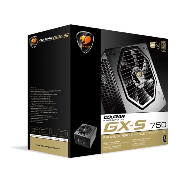 Power Supply COUGAR GX-S750 750W 80+ Gold