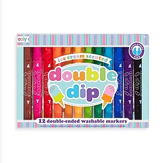 OOLY - DOUBLE DIP ICECREAM SCENTED MARKERS สีเมจิกเด็กกลิ่นไอติม ทั้งหัวตัดและหัวแหลมในแท่งเดียว