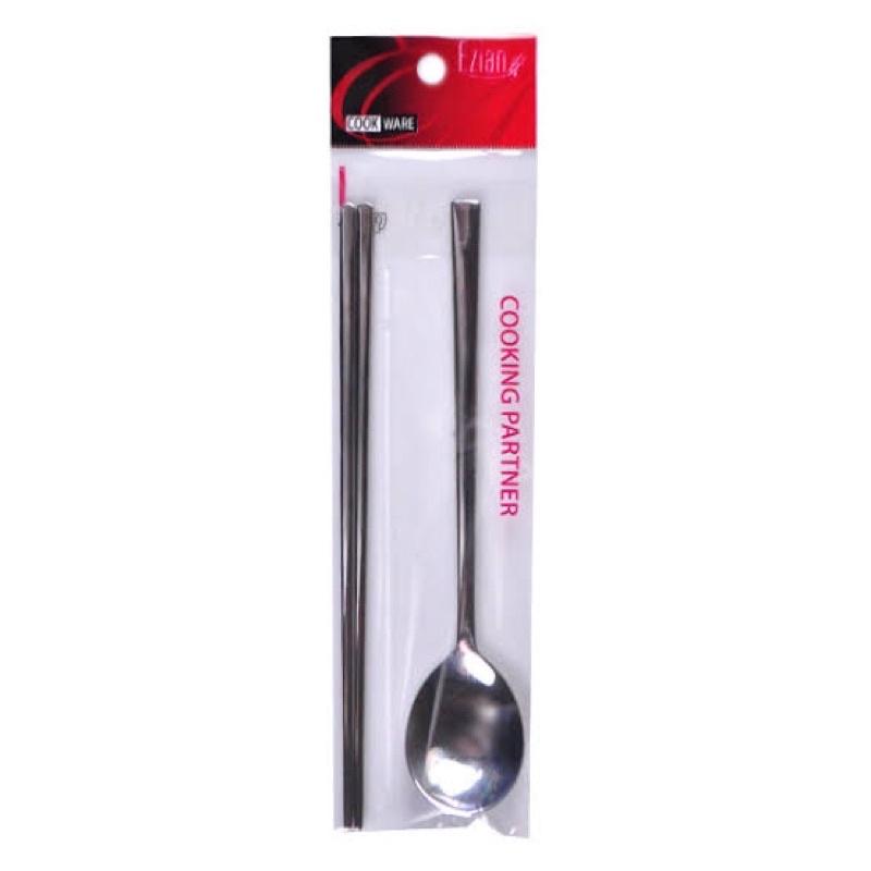 ชุดช้อนตะเกียบเกาหลีแบบเรียบ Spoon & Chopsticks 1 set