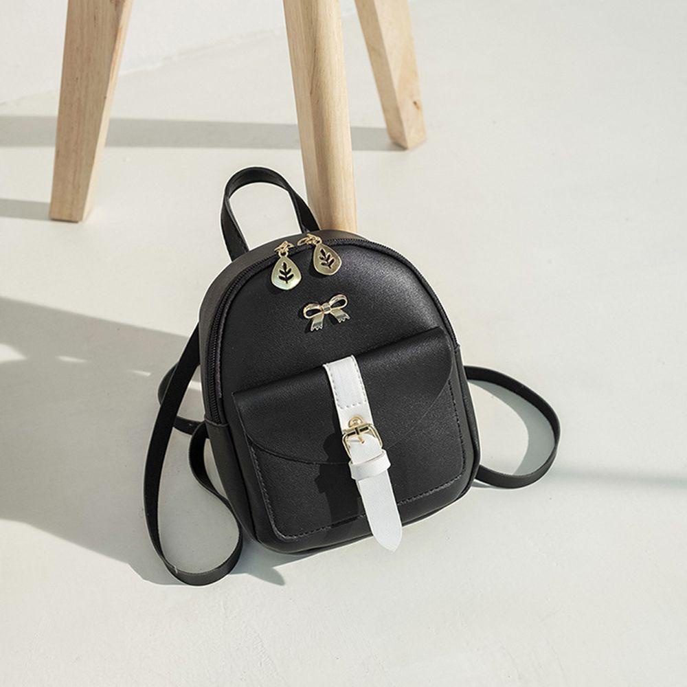 Eutus กระเป๋าเป้สะพายหลัง ขนาดเล็ก น่ารัก สวยหรู โบ ผูกปม ใบไม้ กลวง - รูปที่ 6