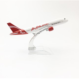 โมเดลเครื่องบิน AIR ASIA AIRBUS A320 .COM สีขาว ขนาด 16 ซม. ทำด้วยเหล็ก สวย งานละเอียด - ของเล่น ของขวัญ ตั้งโชว์