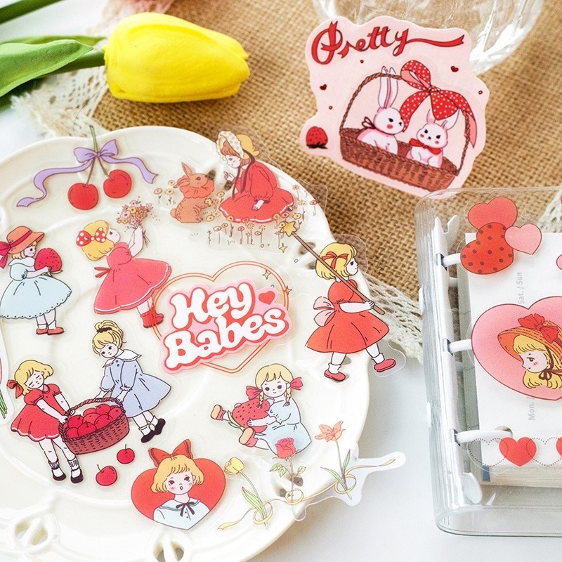 30pcs/bag Cute Cartoon Twilight Sticker Pack Daisy Love Oak City Handbook Sticker DIY Stationery Album Decoration