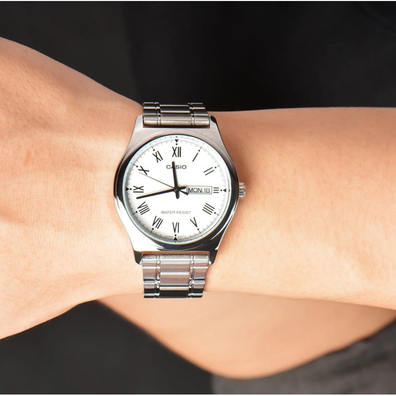 ของแท้ นาฬิกาข้อมือ Casio ผู้ชาย รุ่น MTP-V006 (สายสแตนเลส)