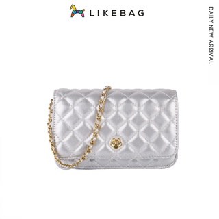 LIKEBAG กระเป๋าสะพายสีทึบลำลองผู้หญิงกระเป๋าสะพายข้าง