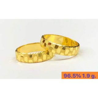 แหวนทองคำแท้ 96.5% น้ำหนัก ครึ่งสลึง สวยมากๆ