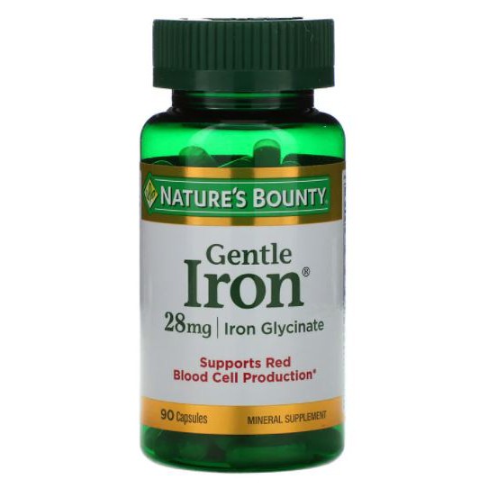 Nature's Bounty, Gentle Iron, 28 mg [ 90 Capsules ] 21st Century iron , now Foods iron