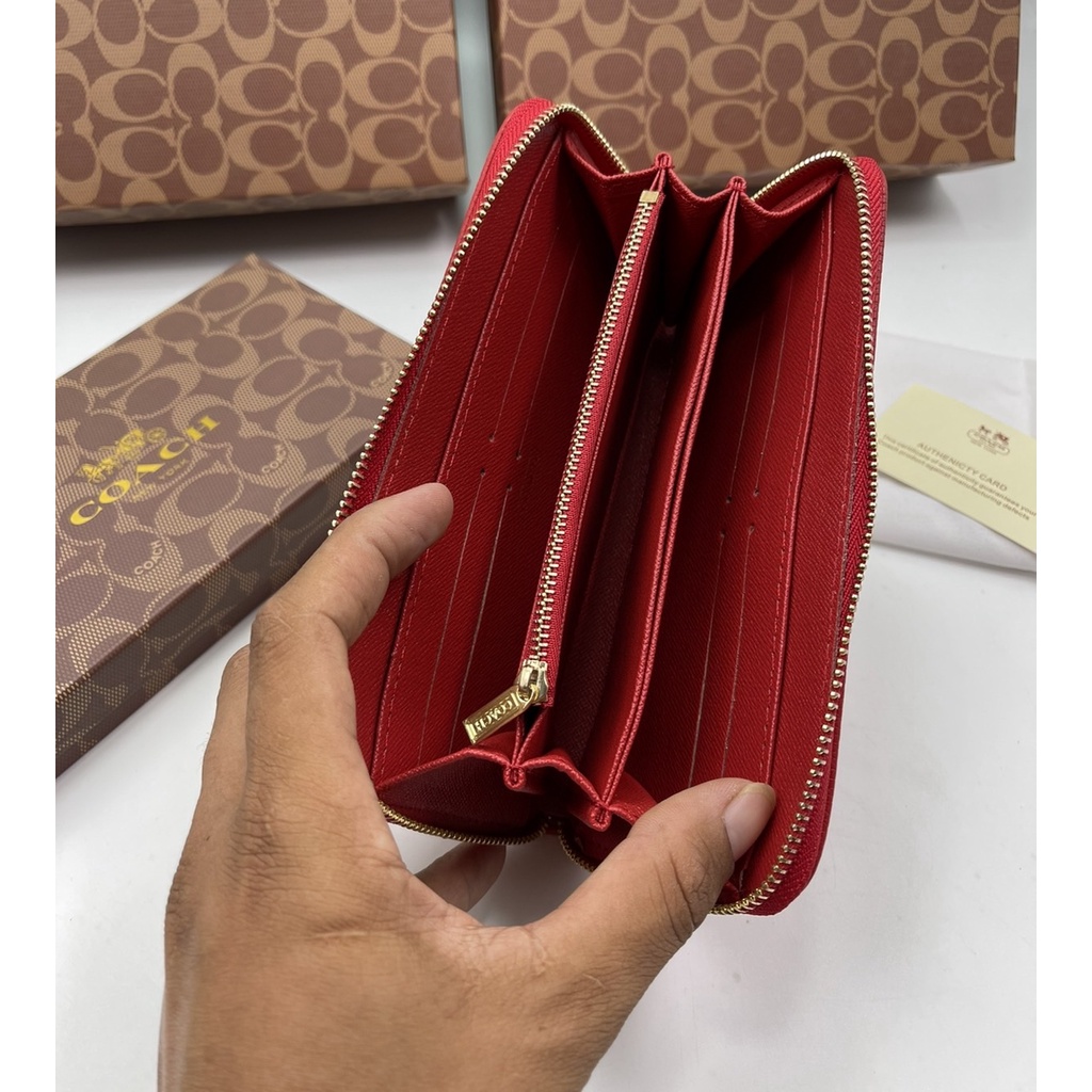 กระเป๋าสตางค์ใบยาวโค้ช สินค้าพร้อมส่ง พร้อมกล่อง ถุงผ้า งานเกรดพี่เมียม ขนาด7.5นิ้ว