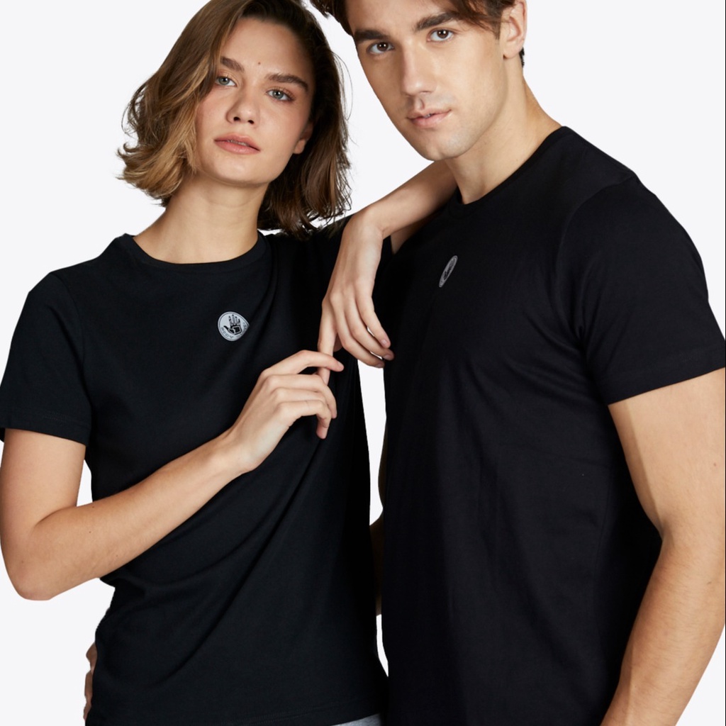 BODY GLOVE Unisex Basic Cotton T-Shirt เสื้อยืด สีดำ-01