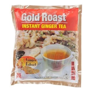 ชา ผสมขิง Gold Roast Instant Ginger Tea ดื่มแล้วทำให้สดชื่นผ่อนคลาย (ขนาด 1 ถุง 20 ซอง)