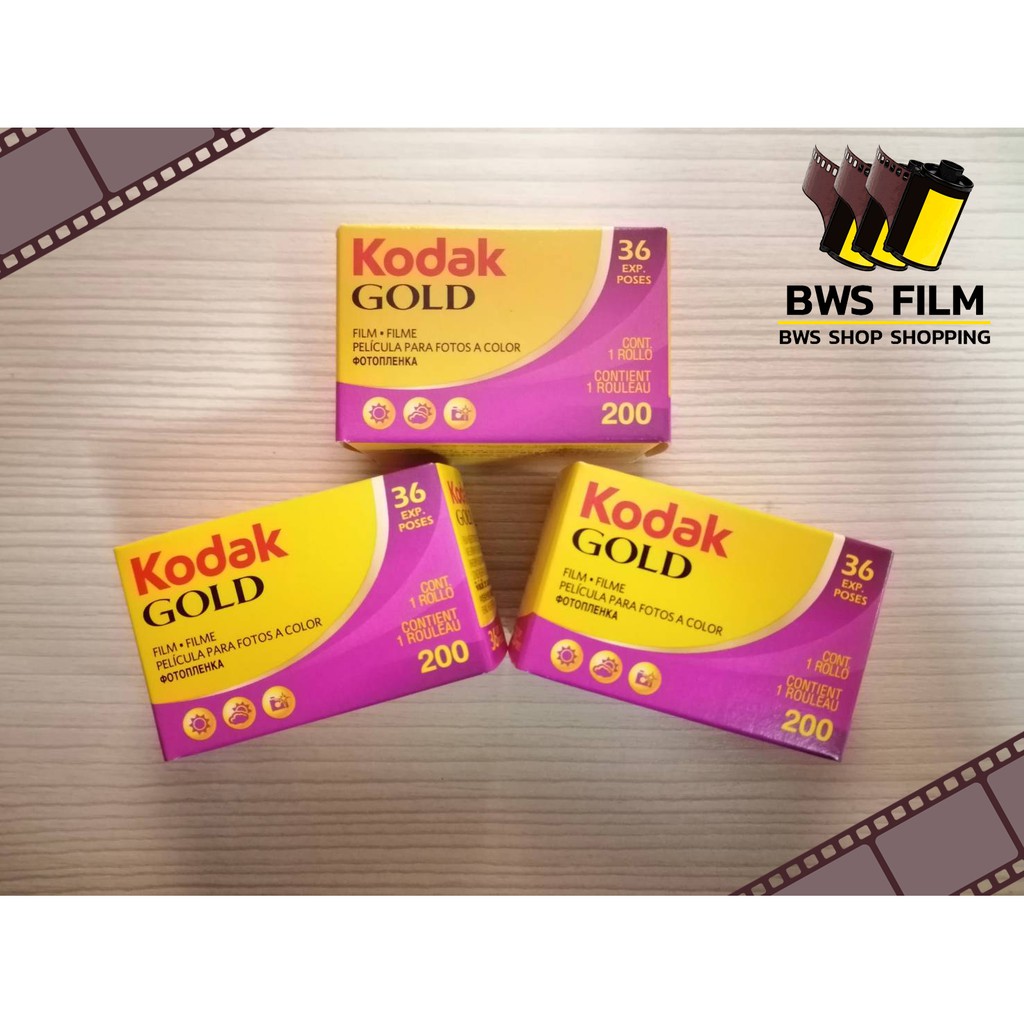 ฟิล์มถ่ายรูป ฟิล์มสี Kodak Gold 200 ISO 200 35mm (135) 36 รูป Color ...
