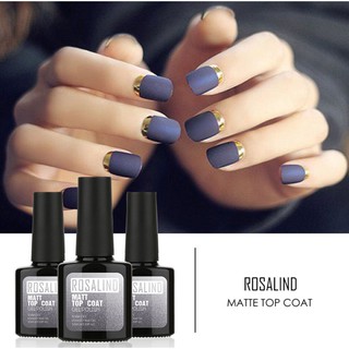 ROSALIND Matt Top Coat Gel Nail Polish น้ำยาเคลือบด้าน สีเจล 10ml  UV LED Gel