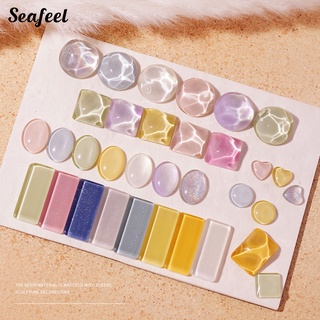 Seafeel_ บล็อกโชว์สีเจล สีสันสดใส กันน้ํา สําหรับตกแต่งเล็บ 40 ชิ้น