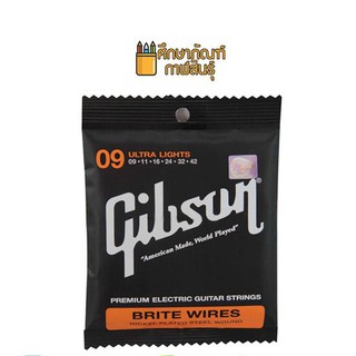 ชุดสายกีต้าร์ไฟฟ้า Gibson กิ๊บสัน Brite Wires 6สาย แท้