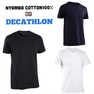 (พร้อมส่ง) NYAMBA DECATHLON เสื้อยืดคอกลม ผ้าฝ้ายแท้ 100% สำหรับกายบริหารทั่วไป พิลาทิส รุ่น sportee