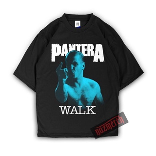 เสื้อยืดคอกลมเสื้อยืด พิมพ์ลาย Pantera Walk สําหรับผู้ชาย และผู้หญิงผ้าฝ้ายแท้