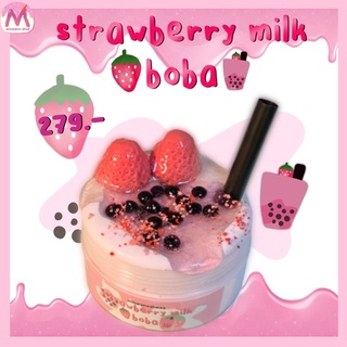 สไลม์ DIY “Strawberry Milk Boba” | minaynoslimes