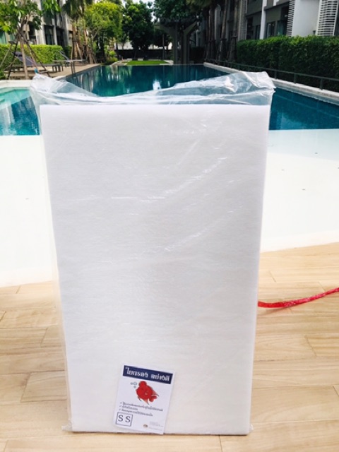 ใยกรอง ใยแก้ว ใยกรองปลา ใยกรองตู้ ใยกรองบ่อ เนื้อแน่น ขนาด50x90ซม. หนา4.5ซม. เนื้อละเอียด กรองสิ่งสกปรกดีขึ้น ซักล้างได้