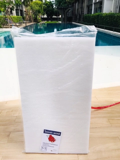 ใยกรอง ใยแก้ว ใยกรองปลา ใยกรองตู้ ใยกรองบ่อ เนื้อแน่น ขนาด50x90ซม. หนา4.5ซม. เนื้อละเอียด กรองสิ่งสกปรกดีขึ้น ซักล้างได้