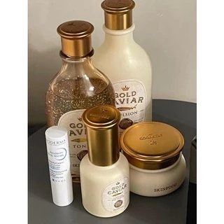 แท้💯พร้อมส่ง Skinfood Gold Caviar EX Toner/ Emulsion/ Cream/ Serum ครีมลดริ้วรอย เพิ่มความแข็งแรงให้ผิวตัวดัง