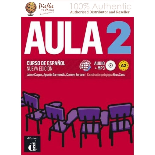 Aula 2: Aula Nueva edición 2 Student Book + Audio (Spanish Edition) : 9788415640073 (นำเข้าของแท้100%)