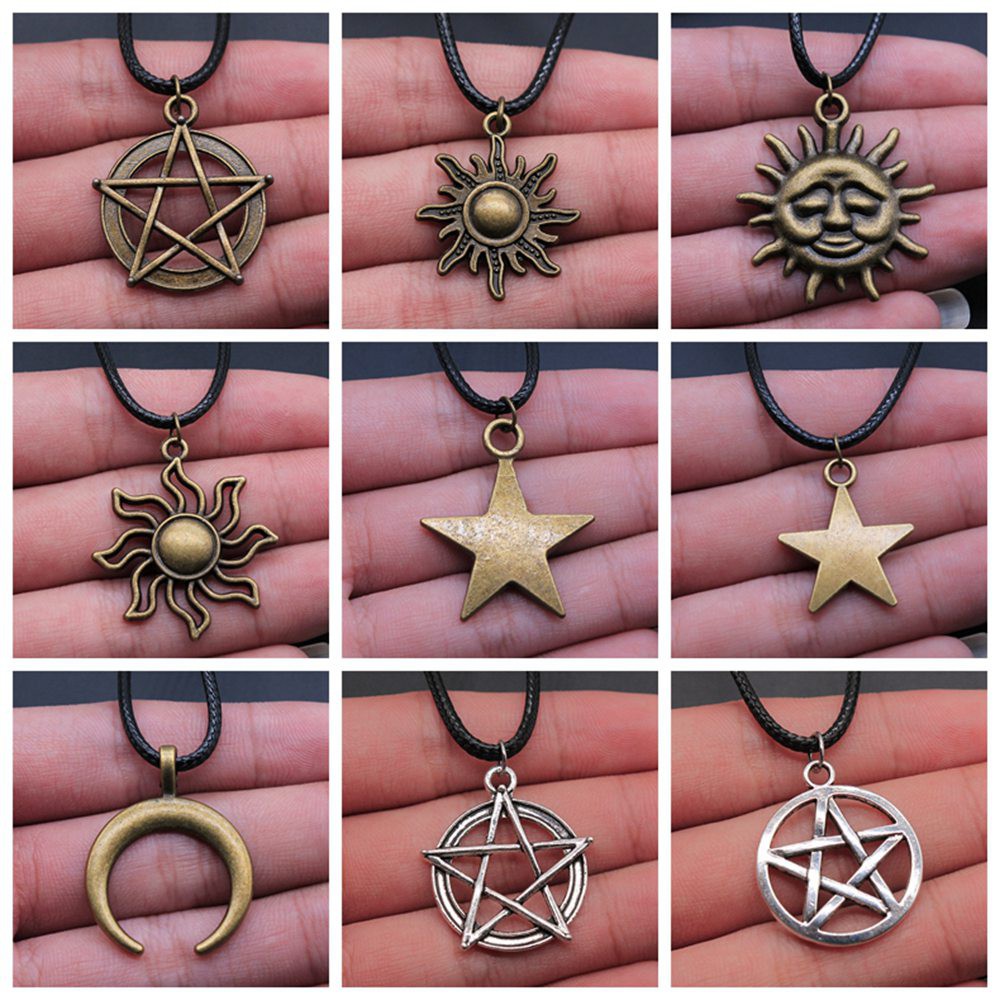 Sun And Star หนังสร้อยคอจี้ Choker Collar ผู้หญิง/ผู้ชายสร้อยคอเครื่องประดับ