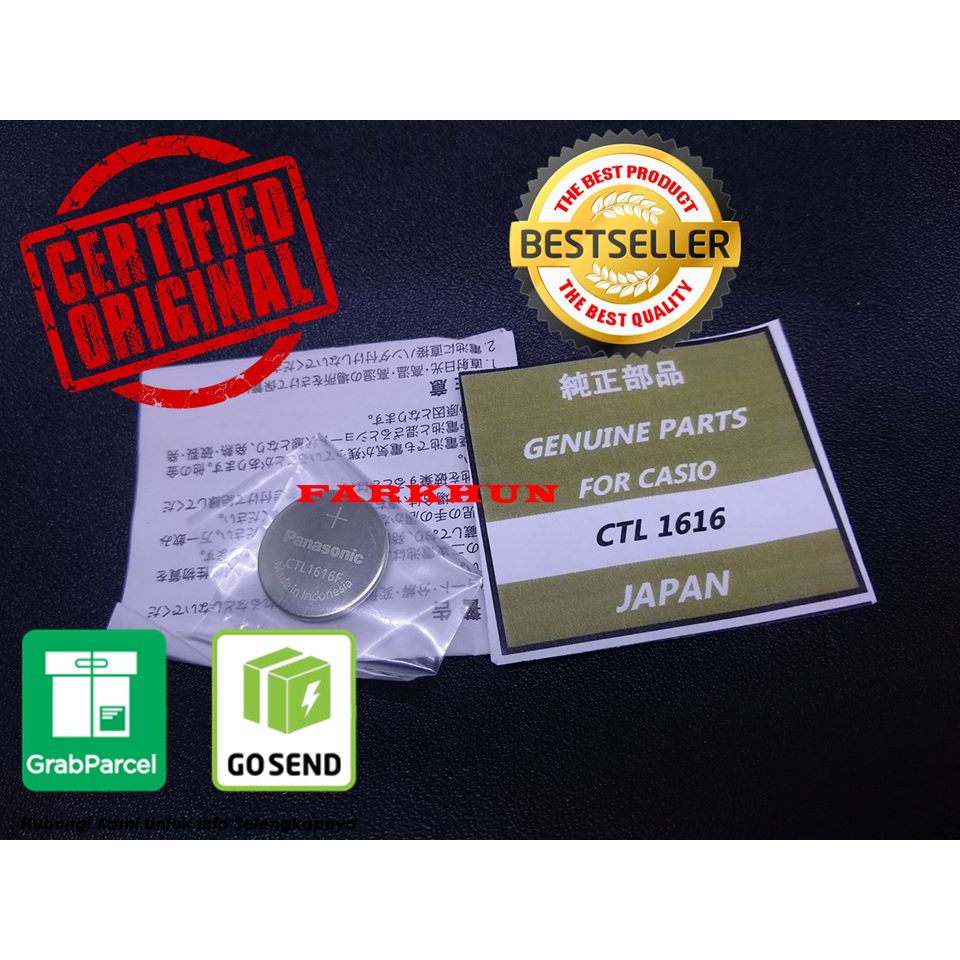 แบตเตอรี่ ORI PANASONIC CTL 1616 RECHARGEABLE REFILL CTL16 แบตเตอรี่ต้นฉบับแบตเตอรี่ CTL-1616