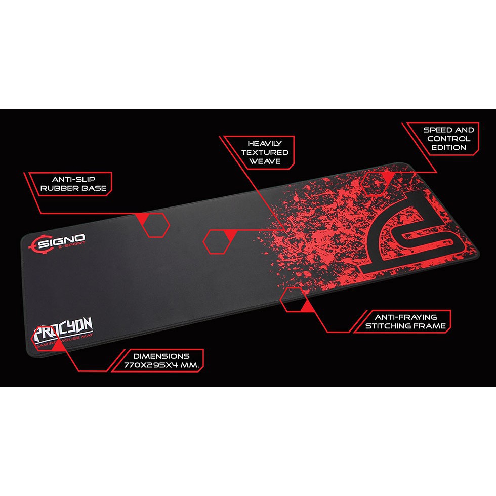 Signo แผ่นรองเมาส์ Procyon รุ่น MT-312 Gaming Mouse Pad Size XL
