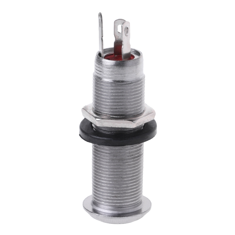 yoodada Chrome Guitar Bass Cylinder Output Jack Flush 1/4" Part Straight Jack Guitar Accessories