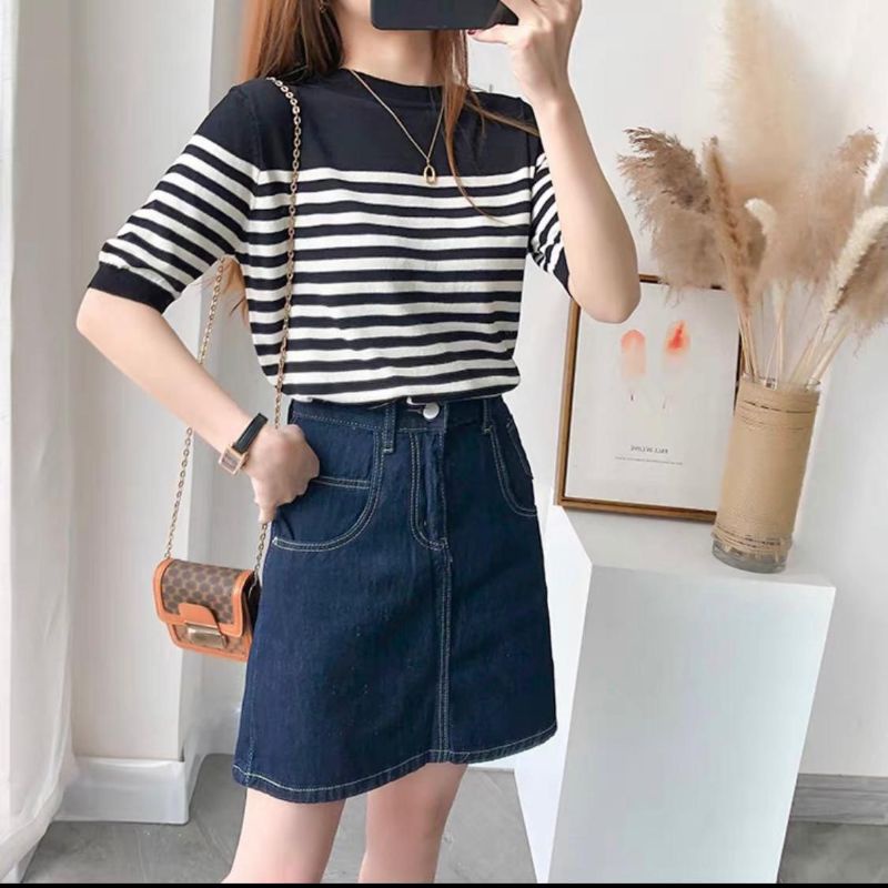 นําเข้าสไตล์เกาหลี FPFC VITRA KNIT TOP