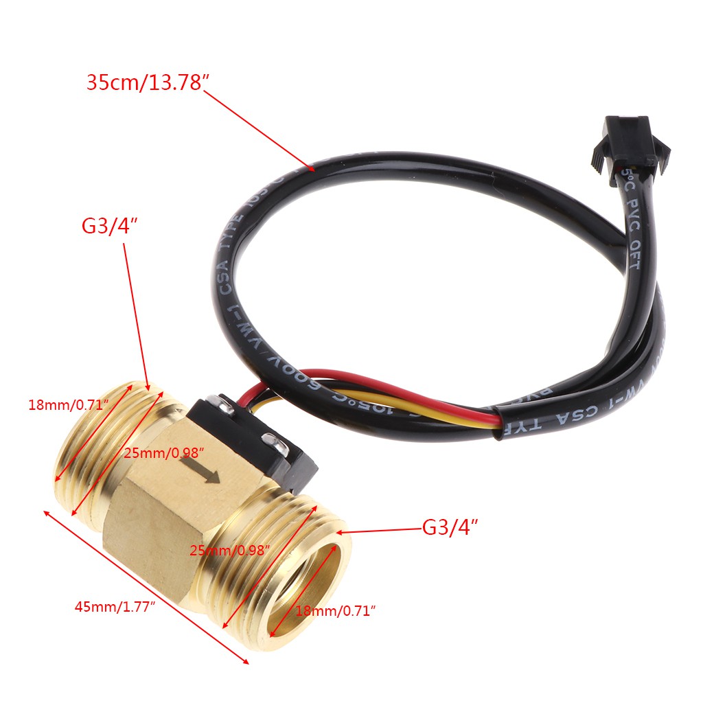 เซนเซอร์ตรวจจับการไหลของน้ํา g 3/4 dn 20 รูปที่ 3