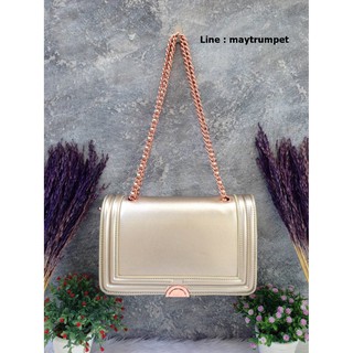 PEDRO EMBOSSED CHAIN BAG (Gold/ Pink)