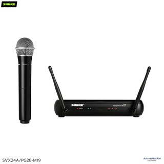 Shure svx24a/pg28 ไมค์โครโฟนไร้สาย ไมค์ลอย สีดำ