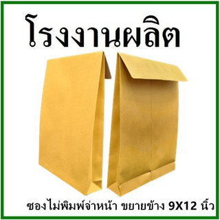 ซองเอกสาร ขยายข้าง ไม่พิมพ์ ขนาด 9x12 1 ใบ (จ)