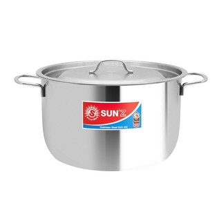 🔥The Best!! ตราพระอาทิตย์ หม้อหุงต้ม ขนาด 30 ซม. SUNZ Stainless Steal Sauce Pot 30 cm