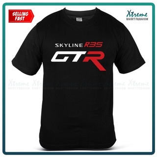 ใหม่ เสื้อยืดลําลอง แขนสั้น พิมพ์ลาย Nissan GTR R35 R34 Skyline Almera X-Trail Navara Racing Drift Motor Tuning