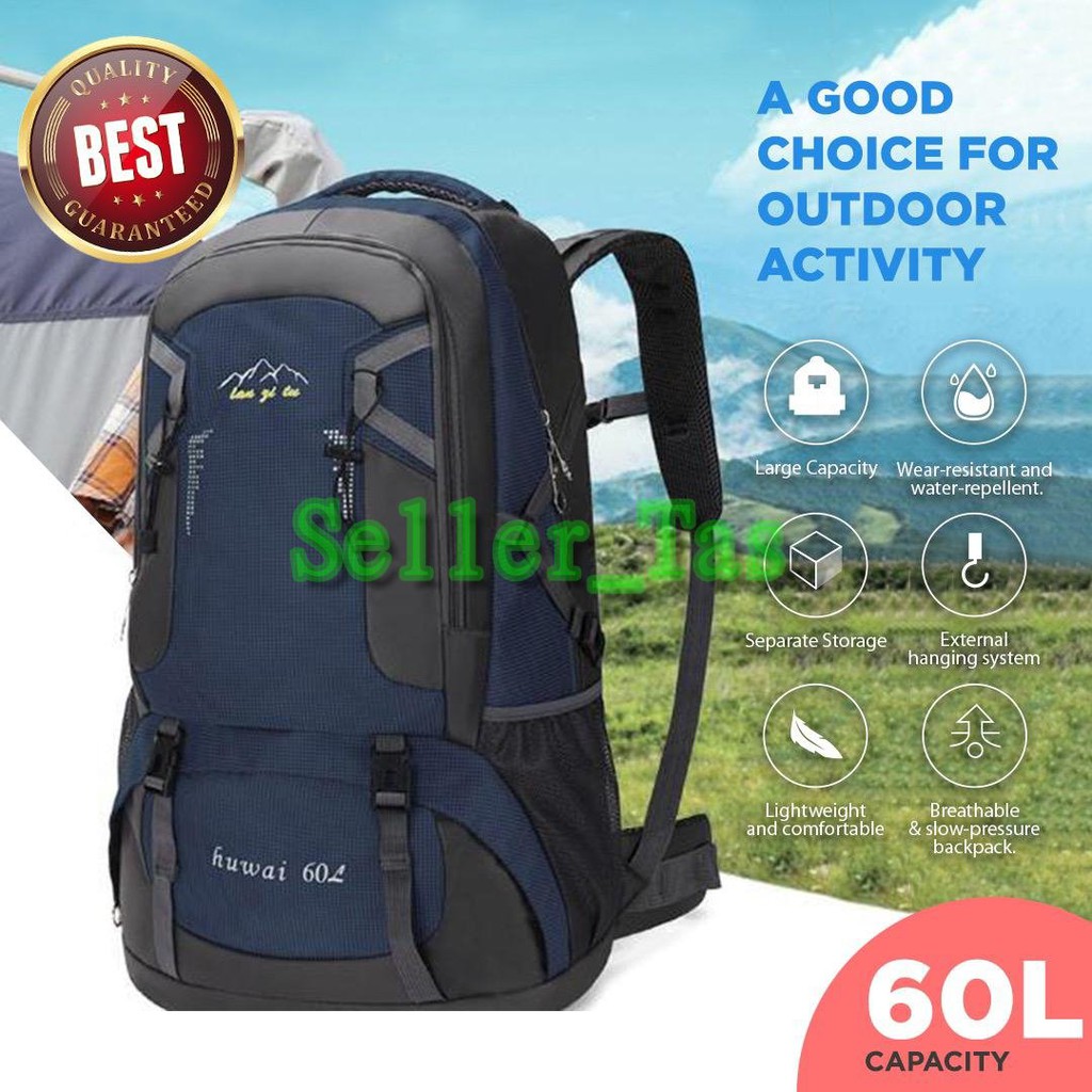 กระเป๋าเป้ภูเขา 60 ลิตร / กระเป๋าเดินทาง 60L
