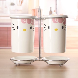 พร้อมส่ง เซรามิคคิตตี้ ใส่ช้อน หรือตะเกียบ