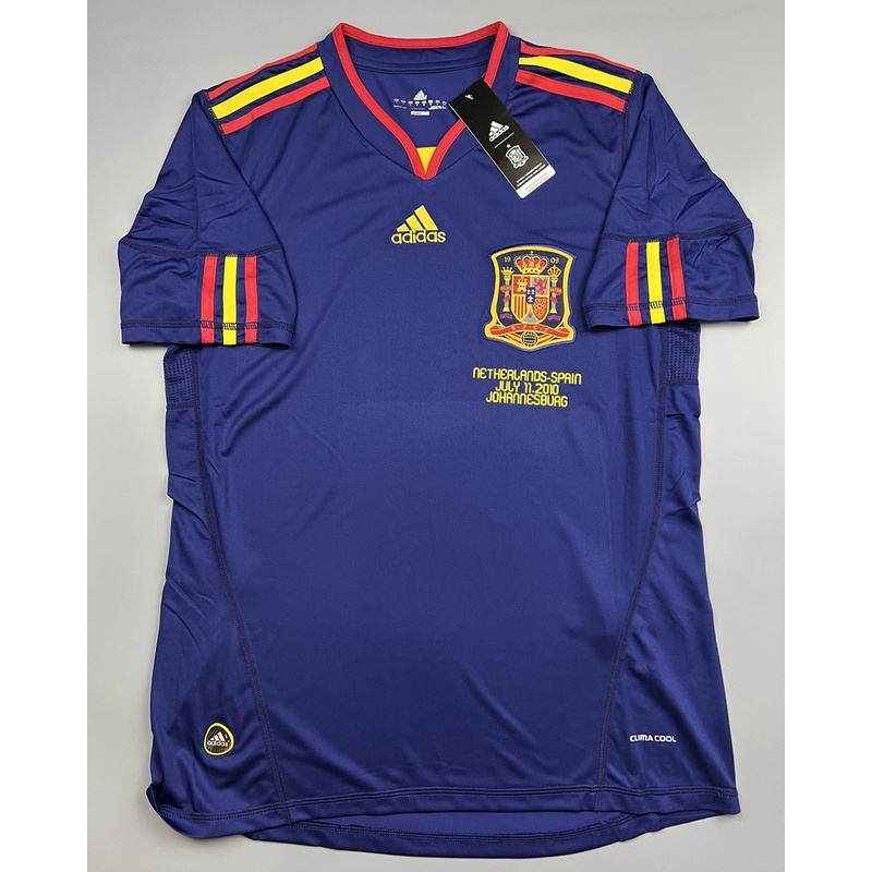 เสื้อบอล ย้อนยุค ทีมชาติ สเปน 2010 เยือน Retro Spain Away แชมป์บอลโลก World Cup Champions เรโทร คลาสสิค