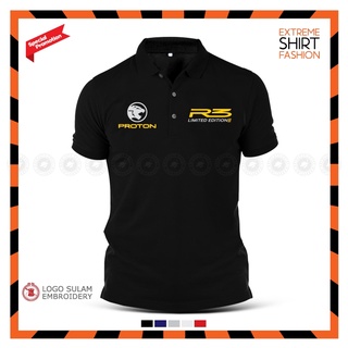 เสื้อยืดโปโล ปักลาย Sulam New Proton R3 Race Rally Research Limited Baju Lelaki Motorsport สําหรับผู้ชาย