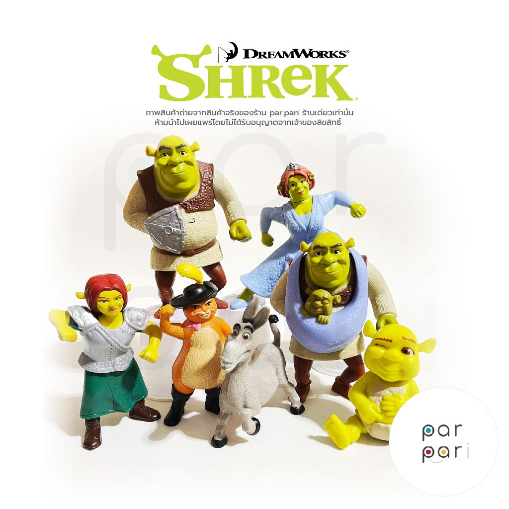 โมเดลเชร็ค(Shrek)& พุซ อิน บู๊ทส์(Puss In Boots) - McDonald’s Happy Meal Toys