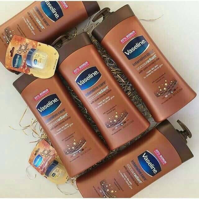 Vaseline Intensive Care Cocoa Radiant with Pure Cocoa Butter ขนาด 600ml