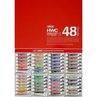 48 color set 5ml (W409) สีน้ำโฮลเบนเซ็ท 48สี 5มล    Holbein Artist Watercolor  ホルベイン水彩絵具 5ml W409 48色セット