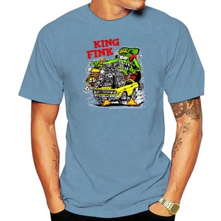 เสื้อยืดผ้าฝ้ายพิมพ์ลายแฟชั่น เสื้อยืดแขนสั้น พิมพ์ลาย Ratfink Rat King Fink Muscle Car Motor สีดํา แฟชั่นฤดูร้อน สําหรั